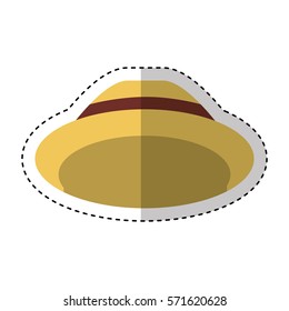 hat tourist isolated icon vector illustration design