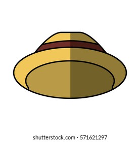 hat tourist isolated icon vector illustration design