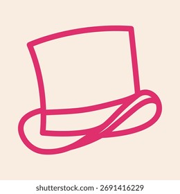 Sombrero de diseño bonito de moda útil rosa arte de Ilustración vectorial creativa colorido background.eps