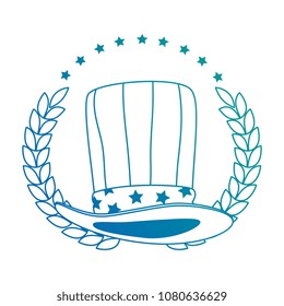 hat with united states of america flag and wreath crown