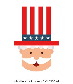 hat united states of america vector isolated graphic