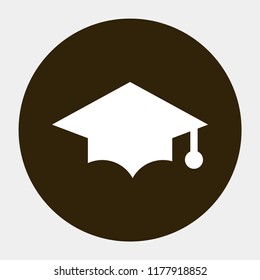 hat for the university vector icon 10 eps