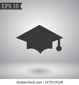 hat for the university vector icon 10 eps