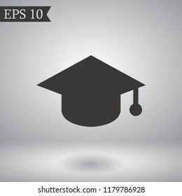 hat for the university vector icon 10 eps