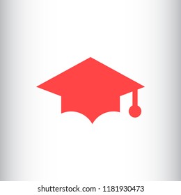 hat for the university vector icon 10 eps