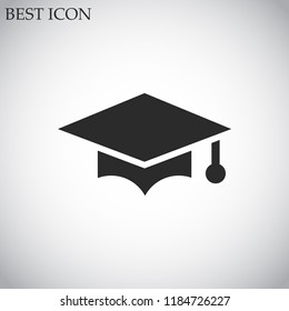hat for the university vector icon 10 eps