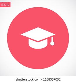hat for the university vector icon 10 eps