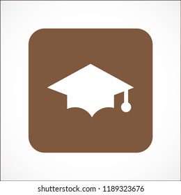 hat for the university vector icon 10 eps