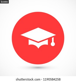 hat for the university vector icon 10 eps