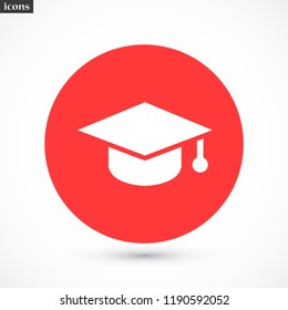 hat for the university vector icon 10 eps