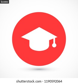 hat for the university vector icon 10 eps