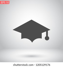 hat for the university vector icon 10 eps