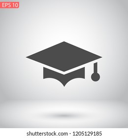 hat for the university vector icon 10 eps