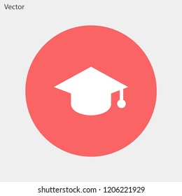 hat for the university vector icon 10 eps