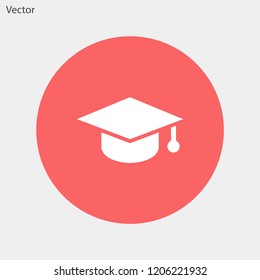 hat for the university vector icon 10 eps