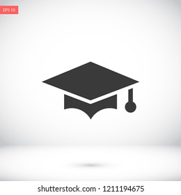 hat for the university vector icon 10 eps
