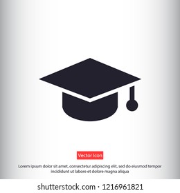 hat for the university vector icon 10 eps