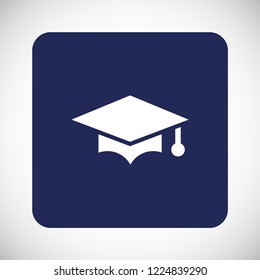 hat for the university vector icon 10 eps