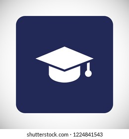 hat for the university vector icon 10 eps