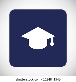 hat for the university vector icon 10 eps