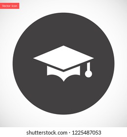 hat for the university vector icon 10 eps