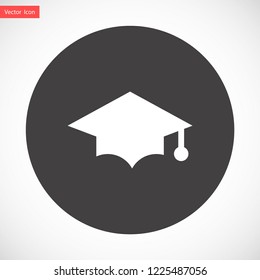 hat for the university vector icon 10 eps