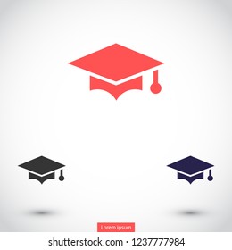 hat for the university vector icon 10 eps