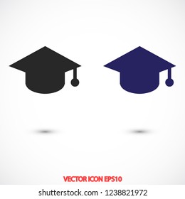 hat for the university vector icon 10 eps