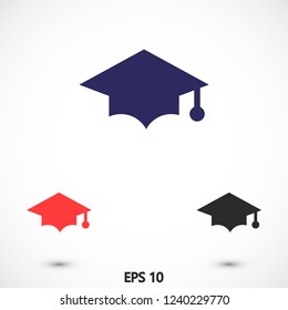 hat for the university vector icon 10 eps