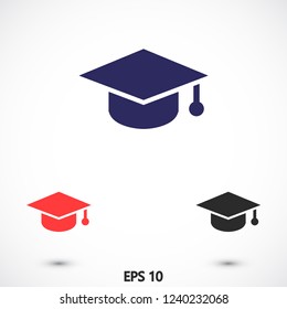 hat for the university vector icon 10 eps