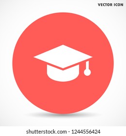 hat for the university vector icon 10 eps