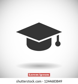 hat for the university vector icon 10 eps