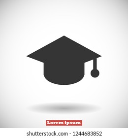 hat for the university vector icon 10 eps