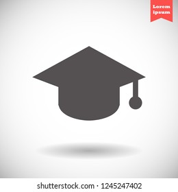 hat for the university vector icon 10 eps