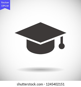 hat for the university vector icon 10 eps