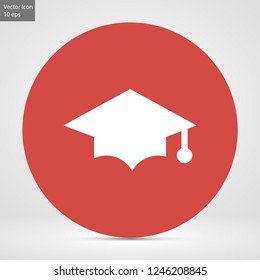 hat for the university vector icon 10 eps
