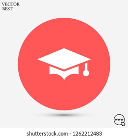 hat for the university vector icon 10 eps