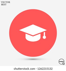 hat for the university vector icon 10 eps