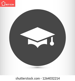 hat for the university vector icon 10 eps