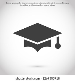 hat for the university vector icon 10 eps