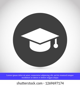hat for the university vector icon 10 eps