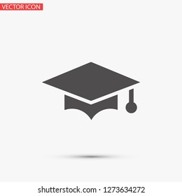 hat for the university vector icon 10 eps