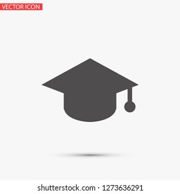 hat for the university vector icon 10 eps