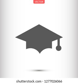 hat for the university vector icon 10 eps