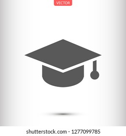 hat for the university vector icon 10 eps