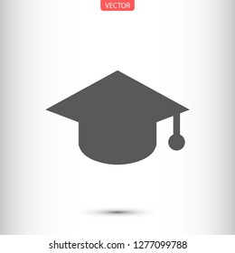 hat for the university vector icon 10 eps
