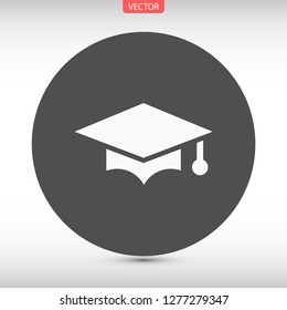 hat for the university vector icon 10 eps
