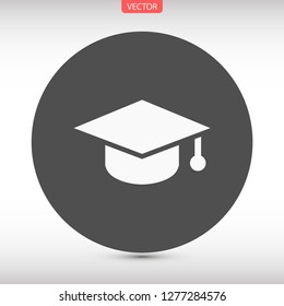 hat for the university vector icon 10 eps