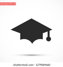 hat for the university vector icon 10 eps