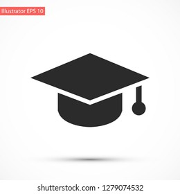 hat for the university vector icon 10 eps